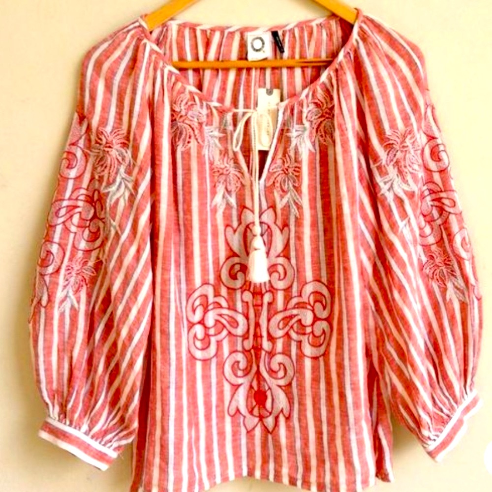 Anthropologie Ademi + Kim Striped Blouse Tunic XS